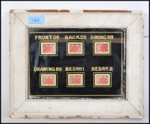 A late Victorian / early 20th Century Edwardian servants six division bell casing / butlers call box