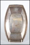 A mid 20th Century silver presentation dish from the directors of St Anne's Board Mill Co Ltd for 25