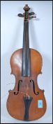 Musical Instruments. A 20th century maple backed and rosewood violin ( needs repair )