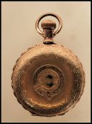 A 20th century Waltham crown winder pocket watch, enamel face with Roman numeral chapter ring,