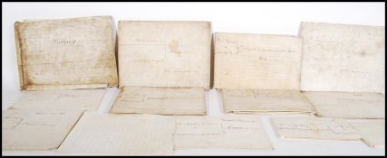 A collection of thirteen Indentures dating from the 18th and 19th Century mostly relating to the
