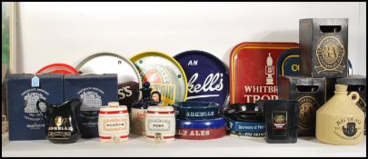 A collection of 20th Century breweriana advertising items to include trays advertising M&B, Bass,
