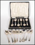A cased set of early 20th Century silver hallmarked teaspoons, hallmarked for Sheffield date
