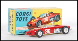 AN ORIGINAL VINTAGE BOXED CORGI FERRARI FORMULA 1 RACING CAR