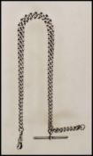 A early 20th Century silver hallmarked albert pocket watch chain bearing hallmark to every link