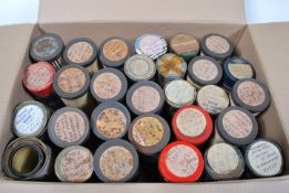 A good collection of approximately 50 + Edison  Phonograph wax cylinder rolls in cases featuring