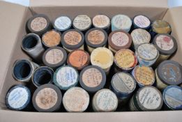 A good collection of approximately 50 + Edison  Phonograph wax cylinder rolls in cases featuring