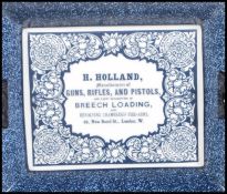 A rare 20th Century Holland and Holland advertising point of sale porcelain cigar / cigarette