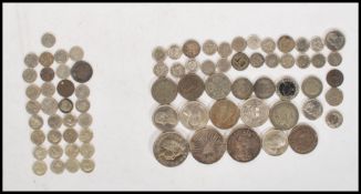 A collection of coins dating from the 19th Century onwards to include an 1879  Republica Mexicana