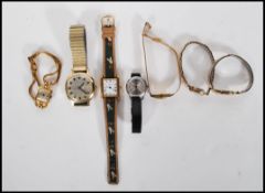 A collection of vintage watched and cocktail watches to include a gentleman's Sekonda wrist watch