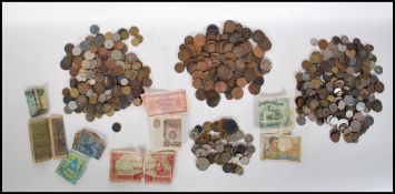 A collection of world coinage dating from the 19th Century mostly 20th century including pre-decimal