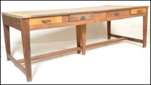 A large 19th century French pine, oak and elm wood