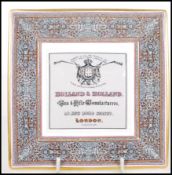 A rare 20th Century Holland and Holland advertising point of sale porcelain cigar / cigarette