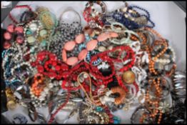 A collection of costume jewelry to include bangles, bracelets, earrings, necklaces, pendants etc,