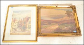 Maud Fisher ( British 20th century ) Watercolour painting entitled ' Lower Peter Street, As It