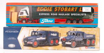 TWO HAULAGE RELATED BOXED DIECAST MODELS - TEKNO & CORGI