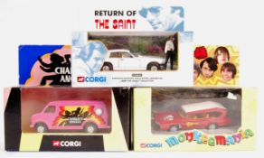 THREE CORGI BOXED DIECAST TV RELATED MODELS