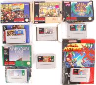 A VINTAGE SNES SUPER NINTENDO VIDEO COMPUTER CONSOLE GAMES