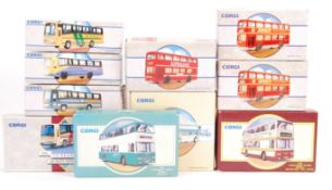 COLLECTION OF 10 CORGI BOXED DIECAST BUSES