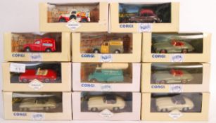 COLLECTION OF 11 CORGI CLASSIC DIECAST MODELS IN B