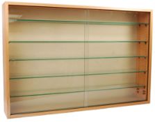 WALL MOUNTED WOODEN GLAZED MODEL DISPLAY CABNET