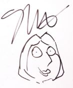 FAMILY GUY - SETH MACFARLANE - AUTOGRAPHED SKETCH