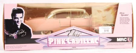 MRC 1/18 SCALE ELVIS PRESLEY PINK CADILLAC BOXED DIECAST MODEL