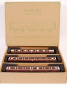 DARSTAED BOXED 0 GAUGE THREE CARRIAGE SET BR SET C