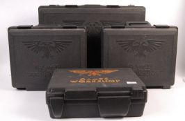 COLLECTION OF FOUR WARHAMMER MODEL CARRY CASES