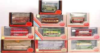 COLLECTION OF TEN BOXED EFE 1/76 SCALE DIECAST BUS