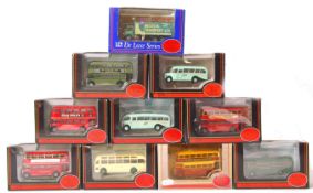 COLLECTION OF TEN BOXED EFE 1/76 SCALE DIECAST BUS