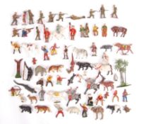 GOOD COLLECTION OF ASSORTED VINTAGE LEAD FIGURES & ANIMALS