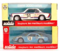 TWO VINTAGE SOLIDO BOXED RALLY CAR MODELS 25 AND 1