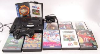 SEGA MEGA DRIVE 16-BIT VIDEO GAMES COMPUTER CONSOLE WITH GAMES