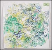 An 20th century enamel painted panel by Harold Elv