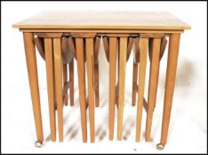 A G-Plan retro teak wood 1970's graduating nest of