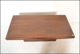 A retro 20th Century Danish teak wood pedestal cof