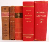 ASSORTED 18TH / 19TH / 20TH CENTURY HARDBACK ARMY LIST BOOKS