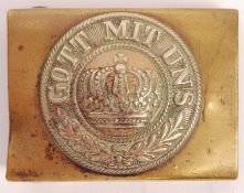 WWI GERMAN ' GOTT MIT UNS ' UNIFORM BELT BUCKLE