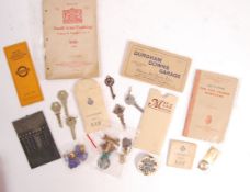 COLLECTION OF ASSORTED MILITARIA - TRAINING BOOKS, CUFFLINKS ETC
