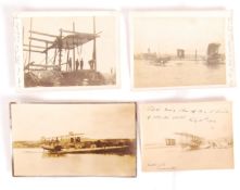 FOUR RARE FIRST TRANSATLANTIC FLIGHT PHOTOGRAPHS