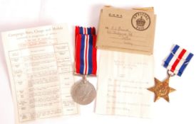 WWII SECOND WORLD WAR MEDAL PAIR