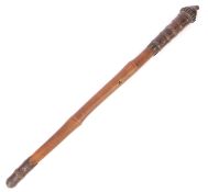 ANTIQUE 19TH CENTURY INDIAN HINDU CEREMONIAL STAFF / BATON / CLUB