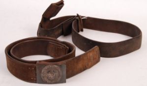 WWI FIRST WORLD WAR GERMAN SAM BROWNE UNIFORM LEATHER BELT