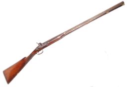 ORIGINAL 19TH CENTURY STEEL AND WALNUT PERCUSSION CAP SHOTGUN