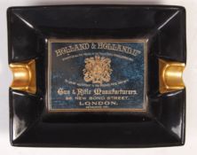 RARE HOLLAND AND HOLLAND GUN MAKERS PORCELAIN ASHTRAY