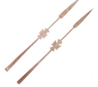 VINTAGE STEEL SPEAR TOPPED FLAG POLE FINIALS