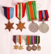WWII SECOND WORLD WAR MEDAL GROUP & MINIATURES