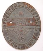 WWII SECOND WORLD WAR GERMAN THIRD REICH WALL PLAQUE