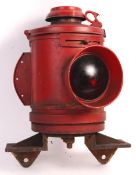 ORIGINAL RAILWAY LEVEL CROSSING RED SIGNAL WARNING LAMP